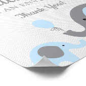 Blue Elephant schreiben Sie Ihre Namensadresse auf Poster (Ecke)