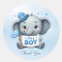 Blue Elephant Sticker