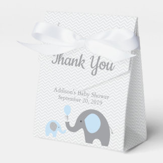 Blue Elephant Themed Baby Dusche Gefallen Box Ribb Geschenkschachtel