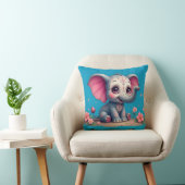 Blue Elephant Throw Pillow Kissen (Stuhl )