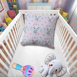 Blue Elephant Throw Pillow Kissen