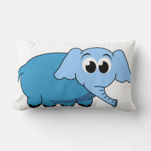 Blue Elephant Throw PIllow Lendenkissen