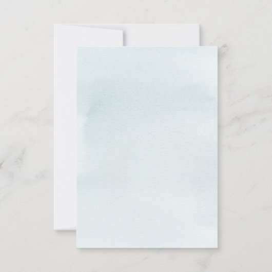 Blue Elephant Virtual Baby Dusche Einladung (Rückseite)