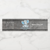 Blue Elephant Wasserflasche Etikett für Junge (Einzelnes Label)