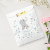 Blue Elephant Watercolor Boy Baby Shower Geschenktütchen (Versiegelt)