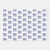 Blue Elephant Watercolor Geschenkpapier Set (Vorderseite 2)