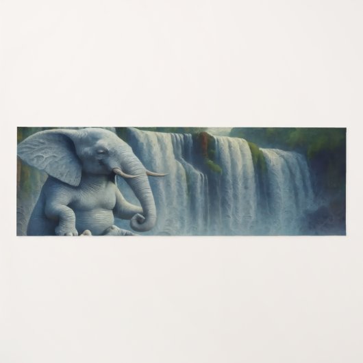 Blue Elephant Yogamatte (Vorderseite (Horizontal))