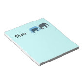 Blue Elephants Notepad Notizblock (angewinkelt)