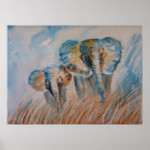 Blue Elephants Poster (Vorne)