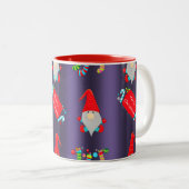 Blue Elves Santa's Helpers Weihnachten Zweifarbige Tasse (VorderseiteRechts)