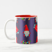 Blue Elves Santa's Helpers Weihnachten Zweifarbige Tasse (Links)