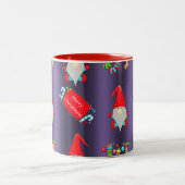 Blue Elves Santa's Helpers Weihnachten Zweifarbige Tasse (Mittel)