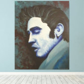 "Blue Elvis", by David C Brannon Leinwanddruck (Insitu (Holzboden))