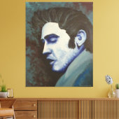 "Blue Elvis", by David C Brannon Leinwanddruck (Insitu (Wohnzimmer))