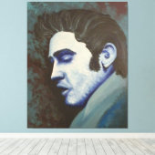 Blue Elvis Leinwanddruck (Insitu (Holzboden))