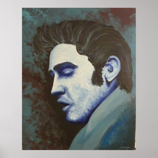 Blue Elvis Poster (Vorne)