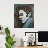 Blue Elvis Poster (Heimbüro)