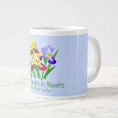 Blue Emerson Quote Jumbo-Tasse (Vorderseite Rechts)