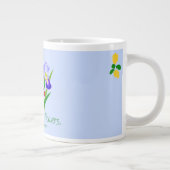 Blue Emerson Quote Jumbo-Tasse (Rechts)