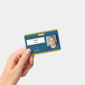 Blue Employee ID Abzeichen Ausweis (Handheld)