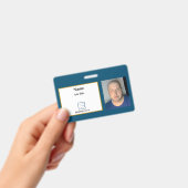 Blue Employee ID Abzeichen Ausweis (Handheld)