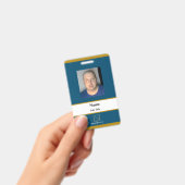 Blue Employee ID Abzeichen Ausweis (Handheld)