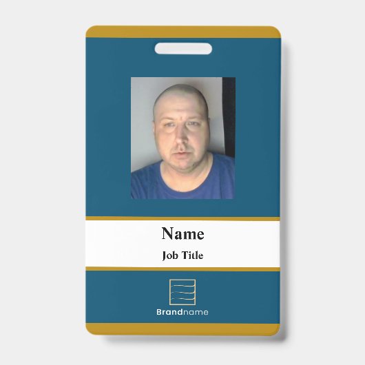 Blue Employee ID Abzeichen Ausweis (Vorderseite)