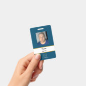 Blue Employee ID Abzeichen Ausweis (Handheld)