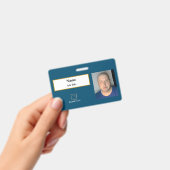 Blue Employee ID Abzeichen Ausweis (Handheld)