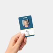 Blue Employee ID Abzeichen Ausweis (Handheld)