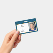 Blue Employee ID Abzeichen Ausweis (Handheld)