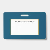 Blue Employee ID Abzeichen Ausweis (Rückseite)