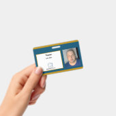 Blue Employee ID Abzeichen Ausweis (Handheld)