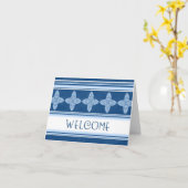 Blue Employee Willkommen auf der Team Card Karte (Gelbe Blume)