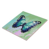 Blue Enamel Butterfly Fliese (Seite)