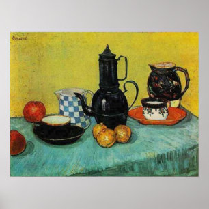Blue Enamel Coffee Pott von Vincent van Gogh Poster