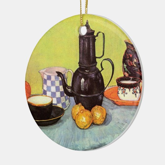 Blue Enamel Coffeepot von Vincent van Gogh Keramikornament (Links)
