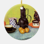 Blue Enamel Coffeepot von Vincent van Gogh Keramikornament (Hinten)