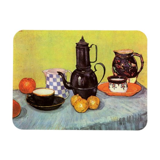 Blue Enamel Coffeepot von Vincent van Gogh Magnet (Horizontal)