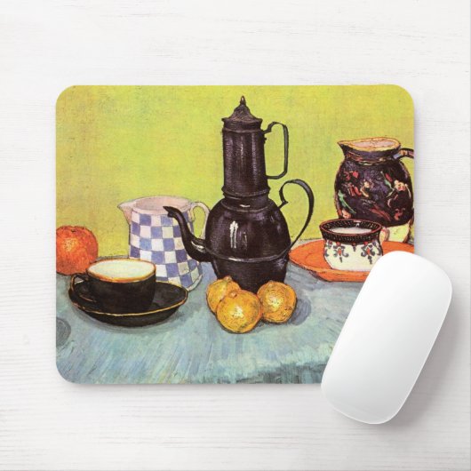 Blue Enamel Coffeepot von Vincent van Gogh Mousepad (Mit Mouse)