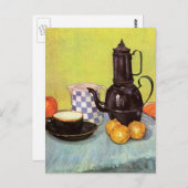 Blue Enamel Coffeepot von Vincent van Gogh Postkarte (Vorne/Hinten)