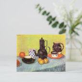 Blue Enamel Coffeepot von Vincent van Gogh Postkarte (Stehend Vorderseite)