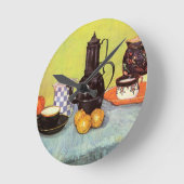 Blue Enamel Coffeepot von Vincent van Gogh Runde Wanduhr (Winkel)