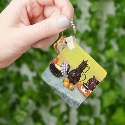 Blue Enamel Coffeepot von Vincent van Gogh Schlüsselanhänger (Hand)