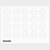 Blue Encirclated Round Danke Stickers (Blatt)
