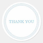 Blue Encirclated Round Danke Stickers (Vorderseite)