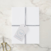 Blue Encirclated Round-Gift-Tags Geschenkanhänger (Mit Garn)