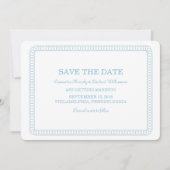 Blue Encirclated Rounded Save the Date einladen Einladung (Vorderseite)