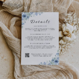 Blue Enclosure Card - Die Details Hochzeit Einladung