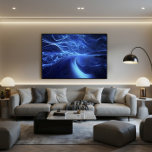 Blue Energy Flow Leinwanddruck<br><div class="desc">Dive into a universe of pure energy with this hypnotic work. Vibrant waves of blue light flow like a cosmic river,  bringing movement and serenity. Ideal for tech offices or spaces wanting to convey innovation,  calm,  and a touch of sophisticated futurism.</div>